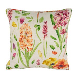 Sanderson - Spring Flowers - Wine / Paprika - Stunning Traditional Floral Designer Cushion Cover - Luxury Throw Pillow - Handmade Home Decor
