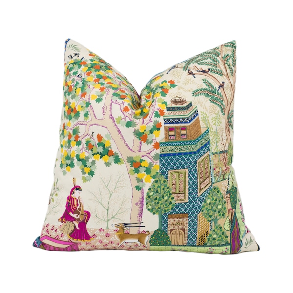 Manuel Canovas - Leyla - Rose Indien - Stunning Silk Road Inspired Cushion Cover Handmade Throw Pillow Designer Home Décor