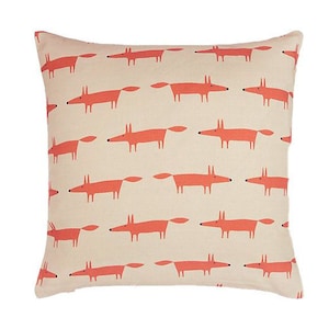 Scion - Little Fox - 4 combinaciones de colores para elegir - Funda de cojín mini Mr Fox súper linda - Cojín decorativo hecho a mano de diseñador para decoración del hogar
