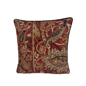 William Morris - Bullerswood - Paprika / Gold - Cushion Cover Throw Pillow Designer Home Decor