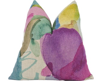 Bluebellgray - Big Archie - Linen - Stunning Watercolour Cushion Cover Handmade Throw Pillow Designer Home Décor