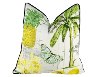 GP & J Baker - Baker Lifestyle - Orinoco - Citrus - Stunning Contrast Piped Designer Cushion Cover Home Décor Throw Pillow