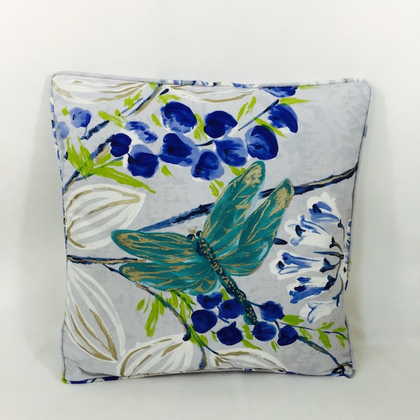 Designers Guild - Kimono Blossom - Delft - Stunning Metallic Effect Cushion Cover Throw Pillow Handmade Designer Home Decor