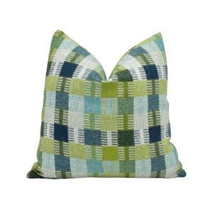 Abraham Moon - Salk - Green -  100% Wool Timeless Elegant - Humane Sustainable Eco Friendly - Designer Cushion Cover - Luxury Throw Pillow