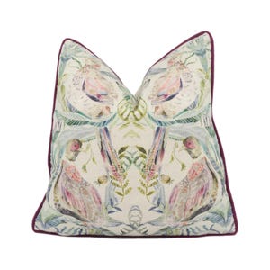 Voyage - Netherton - Loganberry - Striking Watercolour Pheasant Designer Cushion Cover - Purple Colourful Handmade Voyage Maison Pillow