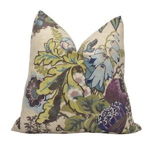 a pillow with a floral design on it