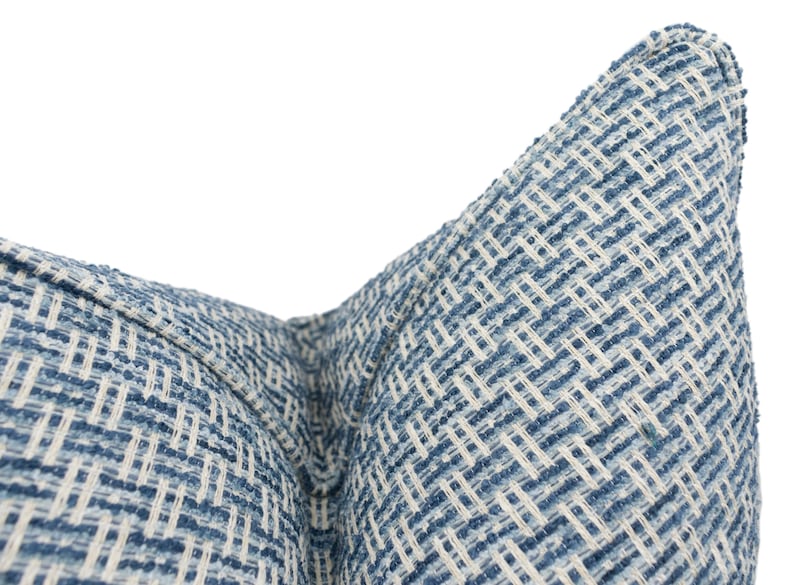 Clarke & Clarke Tecido Denim Chic Piped Small Scale Basket Weave