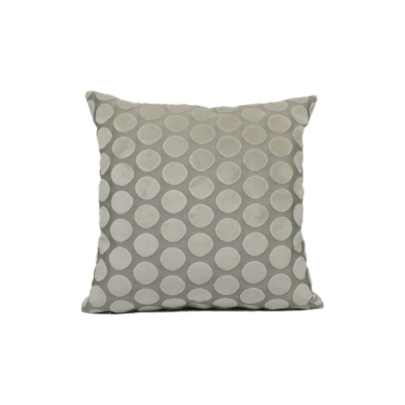 Casamance - Artista - Blanc - Stunning Chic White Cut Velvet Polka Dot Designer Cushion Cover - Luxury Throw Pillow - Handmade Home Decor image 2
