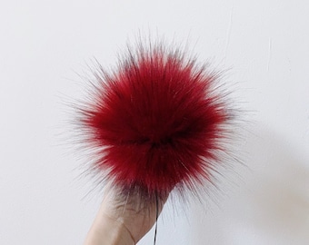 Crimson | Faux Fur Pom Pom