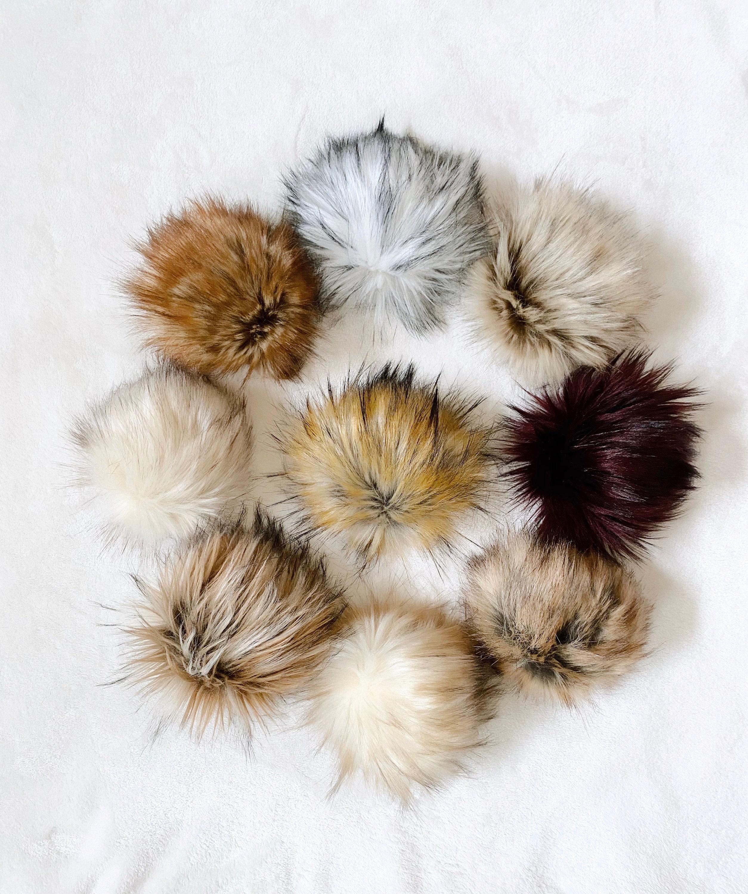 6 Faux Fur Pom Pom in Bulk Pick Your Poms Etsy