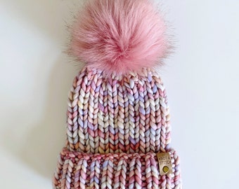 Luxury Knit Beanie | the Aspen Beanie | Faux Fur Pom Pom  display picture 1