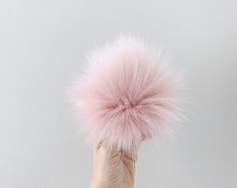 Size XXXS- XXS , (Baby pink) faux fur pom pom 2.3- 3 inches/ 6- 8 cm