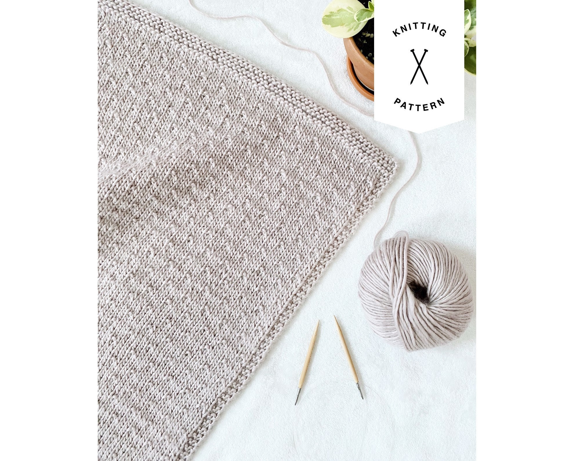 Reversible Blanket Knitting Pattern Worsted Weight Yarn - Baby Blanket -  Throw - Touch of Kindness — Fifty Four Ten Studio