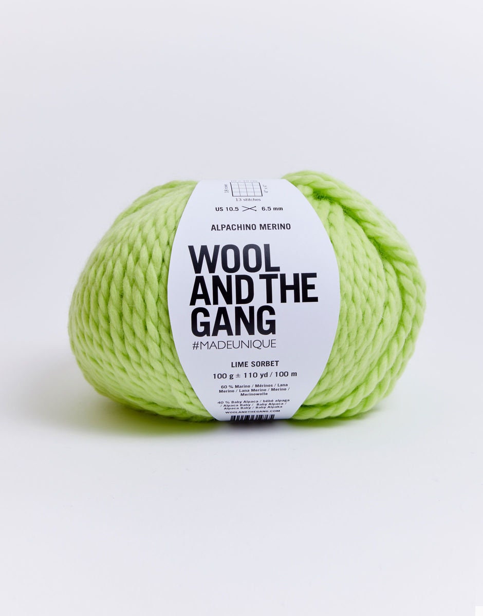 Wool and the Gang Alpachino Merino Lime Sorbet -  Denmark