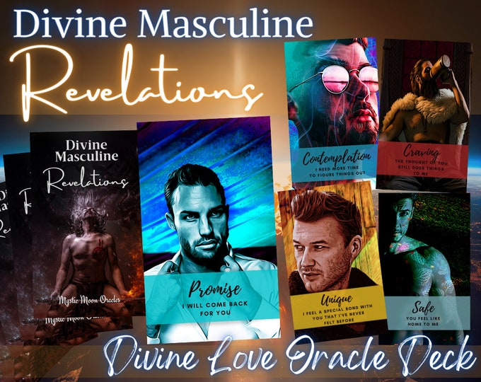 Love Messages Oracle Cards from Your Divine Masculine to you 54 Cards with images and words Free Shipping