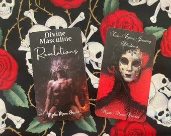 Divine Masculine - In the Shadows 2 Deck Duo FREE SHIPPING (Shadow Work, Twin Flame, Tarot Reading, Oracle Cards, Divine Feminine)