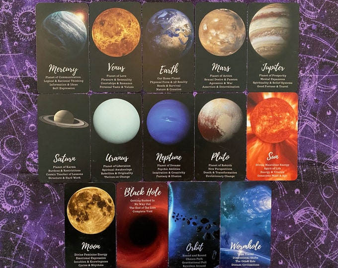 Earth & Sky Oracle Cards (80 Cards) PRE-ORDER ONLY - Shipping Included (No Instruction Book) Zodiac, Planets, Animals, Chinese Astrology