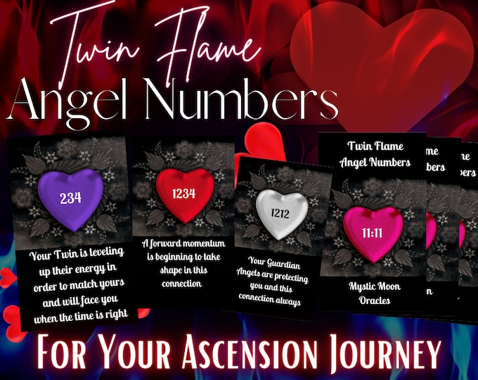Angel Number Oracle Cards Numbers for your Twin Flame Ascension Journey Free Shipping