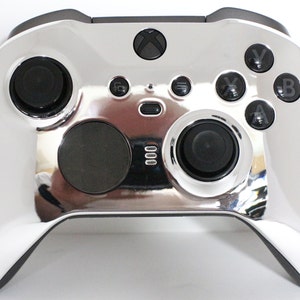 Microsoft Elite Series 2 Bluetooth Modded Controller Chrome Silver with 7 Watts Rapid Fire mod & Red LED&#39;s