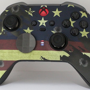 Microsoft Elite Series 2 Bluetooth Modded Controller American Flag with 7 Watts Rapid Fire mod & Red, White and Blue LED&#39;s
