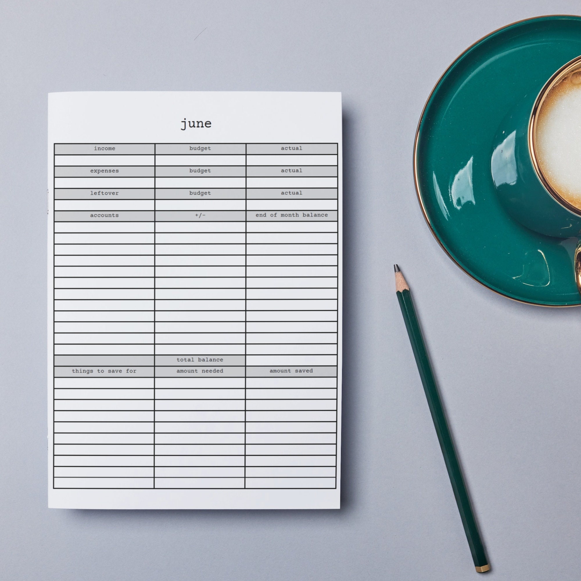Budget Bullet Journal Budget Planner Printable Savings Tracker Goal ...