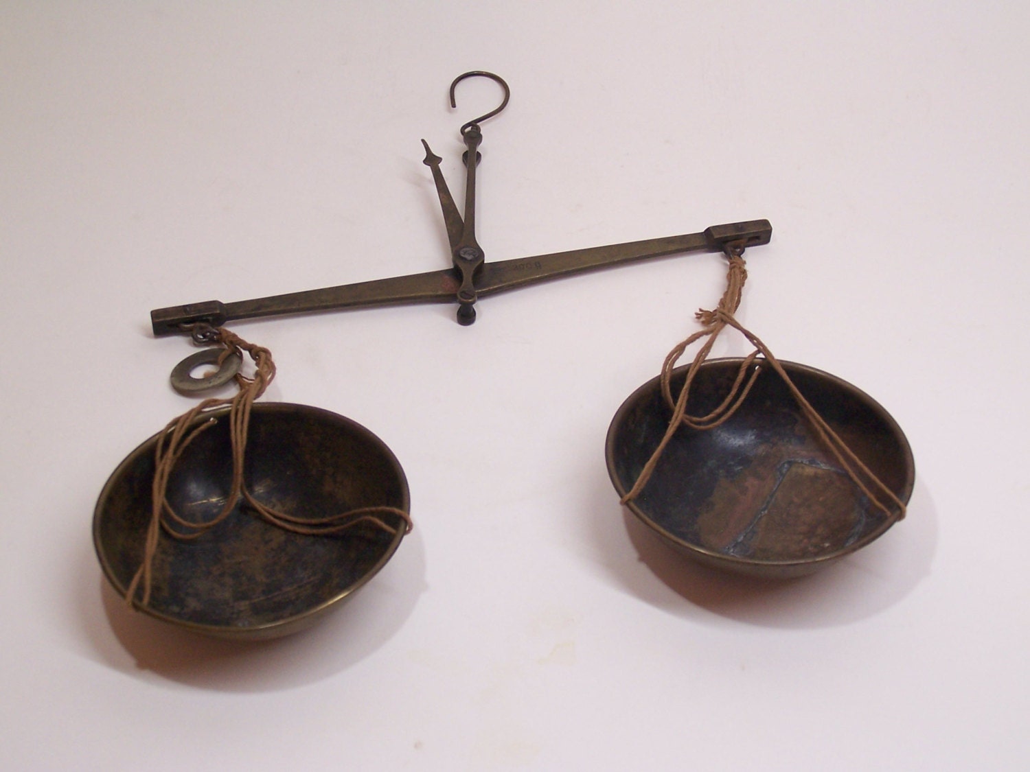 Antique Brass Hanging Balance Scale Etsy