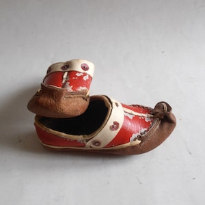 antieke traditionele lederen tsarouhia, schoenen
