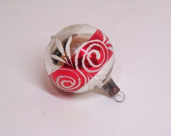 Vintage glazen kerstboom ornament