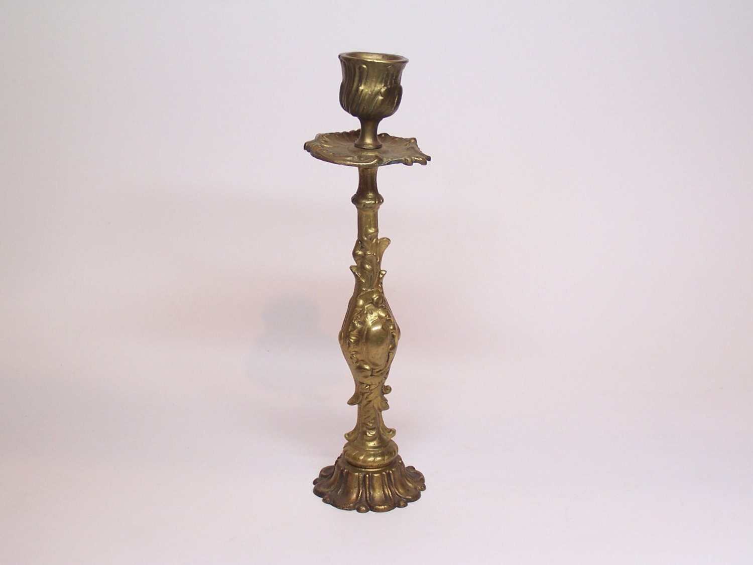 vintage brass candle holder, candlestick