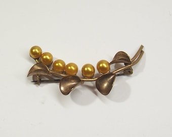 antique gilded brooch