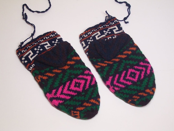 antique wool socks, hand knitting, folk art greece - image 2