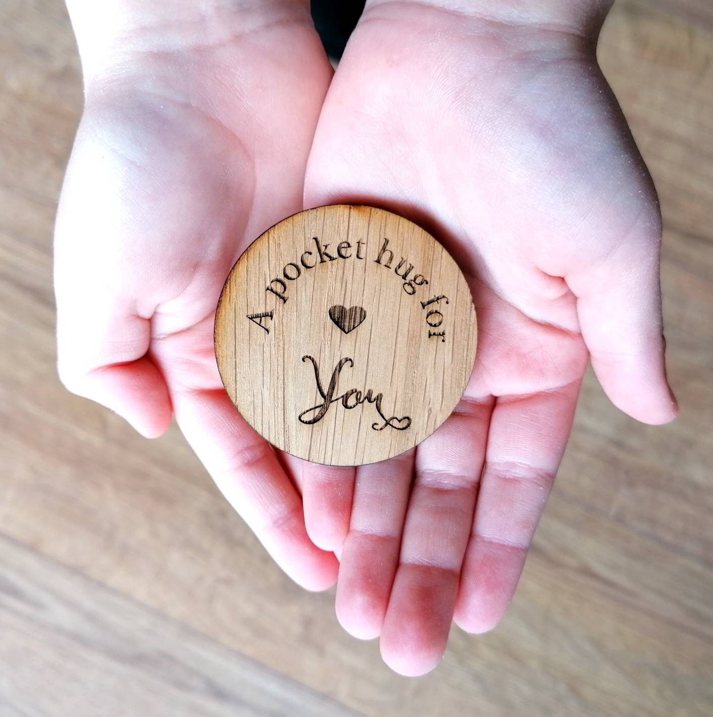 A Pocket Hug For..... Wooden Hug Token Gift, Special Gift, Missing You ...