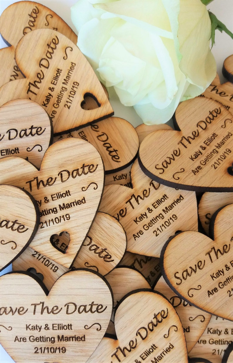 Save the Date Wooden Wedding Rustic Wedding Etsy UK