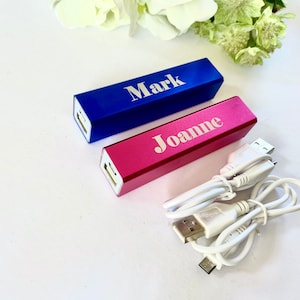 Personalised Portable Charger Personalised Power Bank Portable Charger Personalised Charger Phone Charger image 1