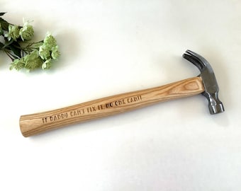 Personalised Hammer - Fathers day gift - DIY Gift - Gift for Grandad - Wooden Engraved Claw Hammer - Personalised tool - DIY Dad