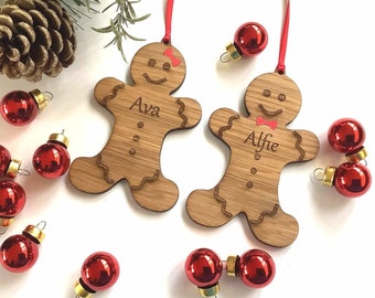 Gingerbread Man Tree Decoration - Personalised Gingerbread Man - Christmas Decoration - Tree Decor