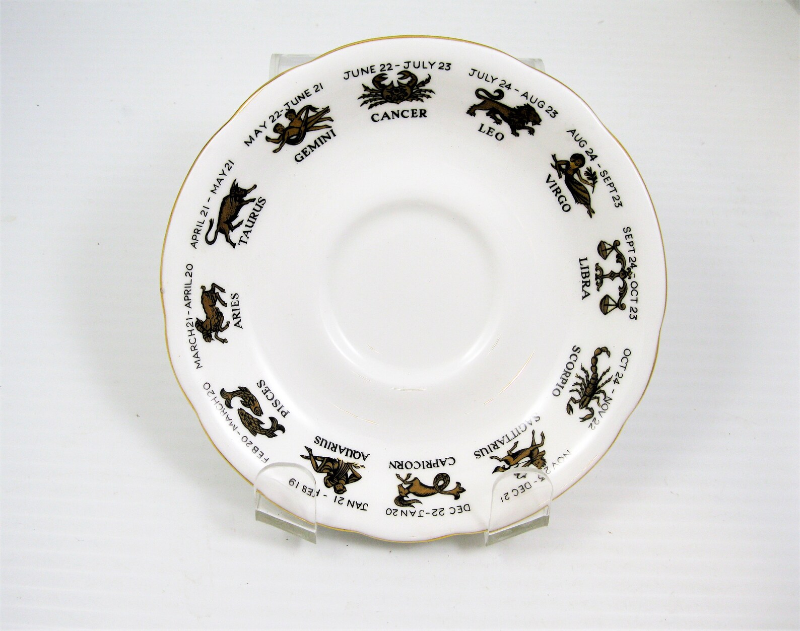 Zodiac Horoscope Cup and Saucer Signs of the Zodiac cancer Sign Made by