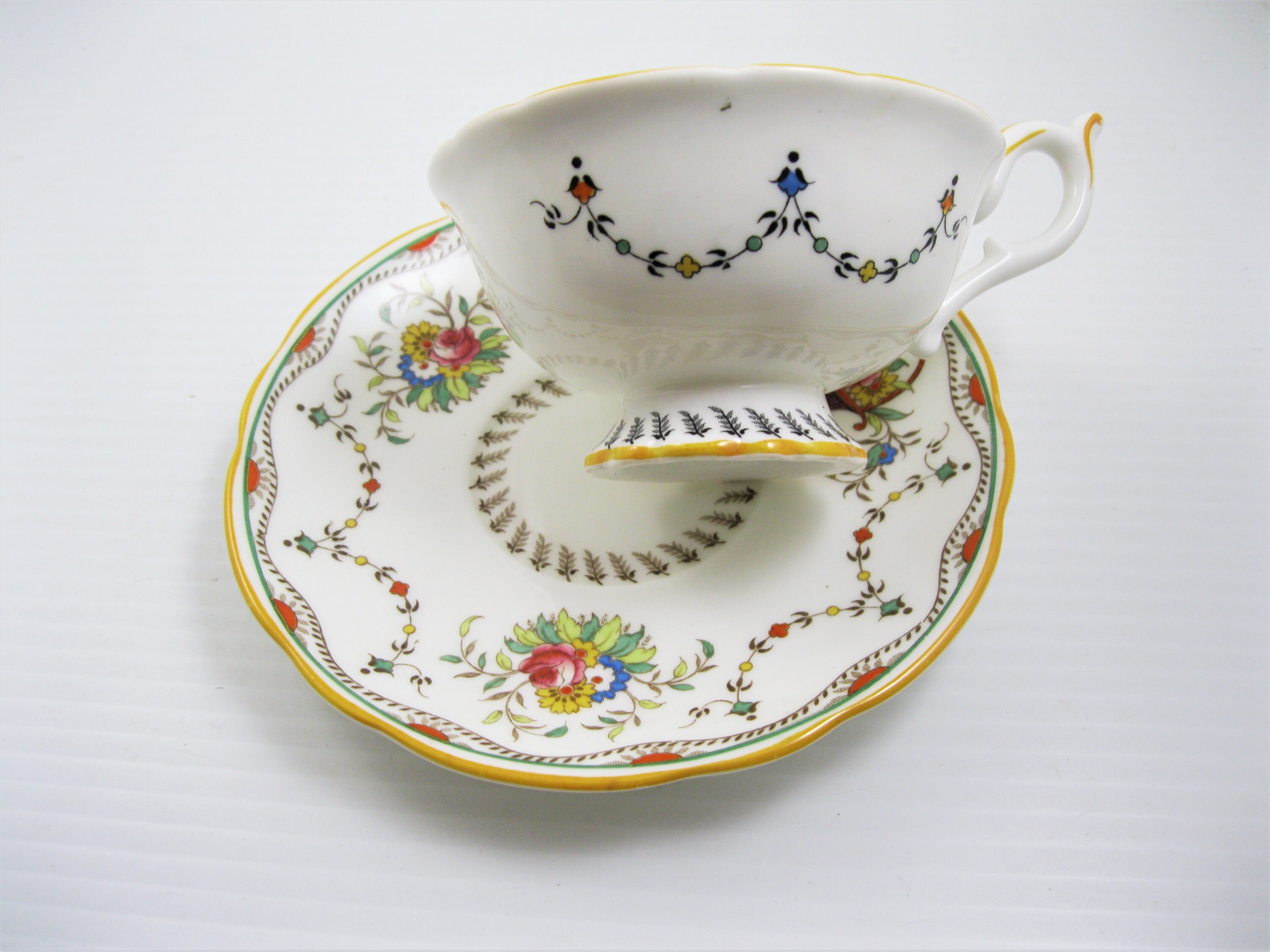 Coalport Cup and Saucer Vintage Pattern # 8475 English Porcelain