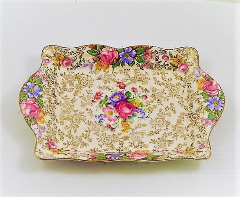 James Kent Chintz Serving Tray Balmoral Etsy