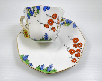 Royal Doulton Cup and Saucer Art Deco Style c1940  Made in England