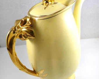 Royal Winton Grimswade Tea /Coffee Pot With Gold Handle  Made in England