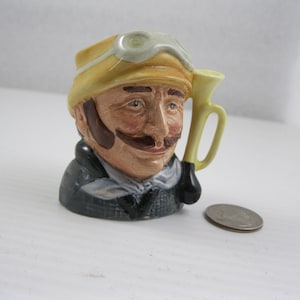 Royal  Doulton Toby Jug  &quot;Veteran Motorist&quot;   #6641   Miniature size   c1972   Made in England