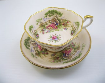 Paragon Queen's Royal Warrant  Vintage Cup and Saucer Gainsborough Antique Series Bone China  Made in England