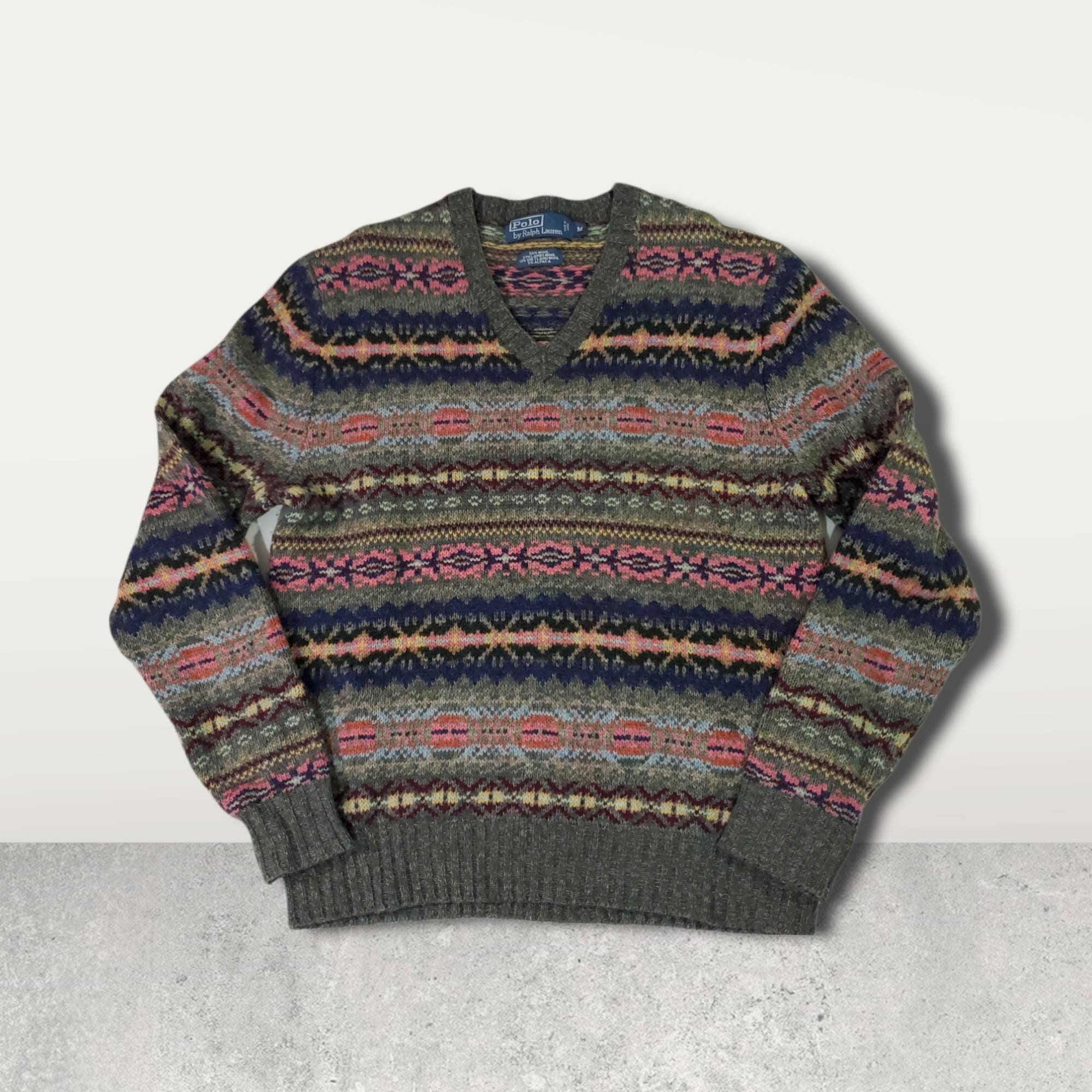 Polo Ralph Lauren Fair Isle Sweater RRL Shetland Wool Apaca V - Etsy