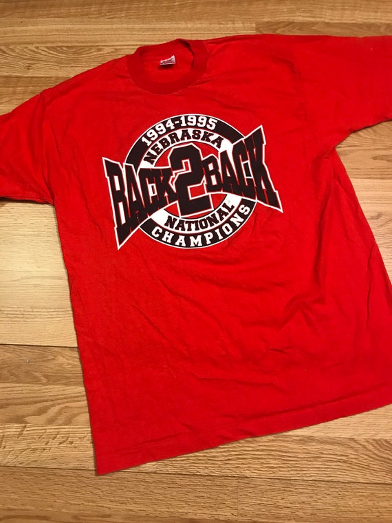 Vintage Nebraska huskers back to back champions T-