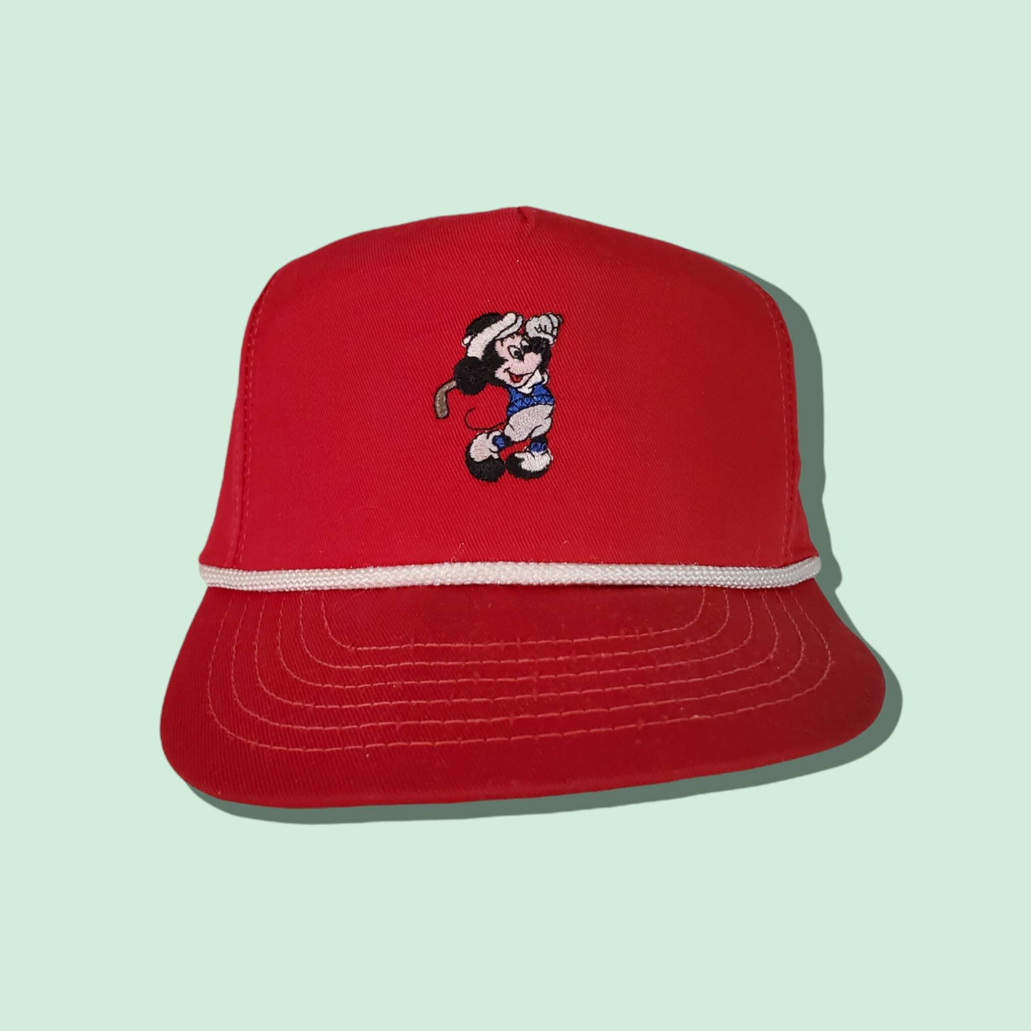 Vintage Mickey Mouse Gold Strapback Hat 