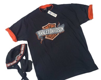 Vintage 90s harley davidson tshirt size xl and bandana new with tags