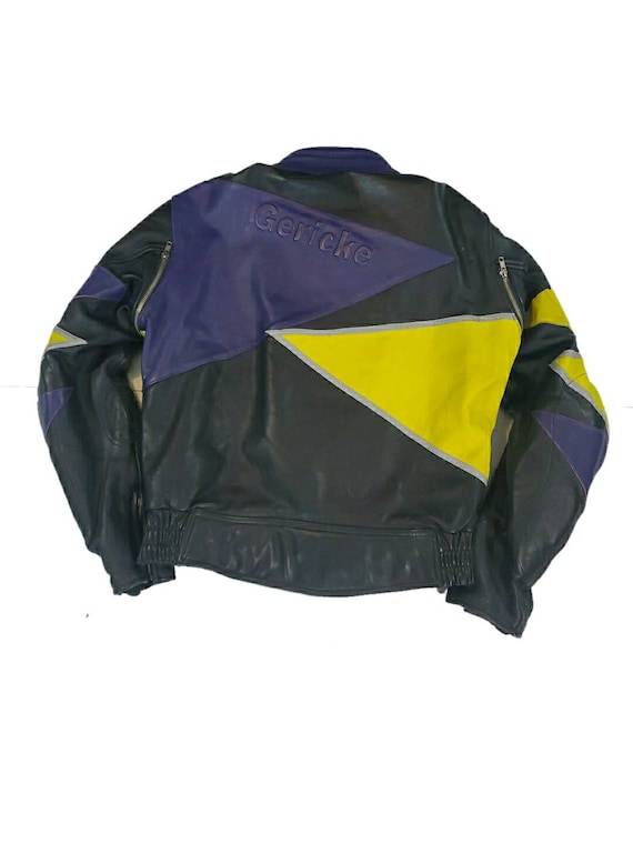 Vintage hein gericke leather padded biker jacket … - image 2