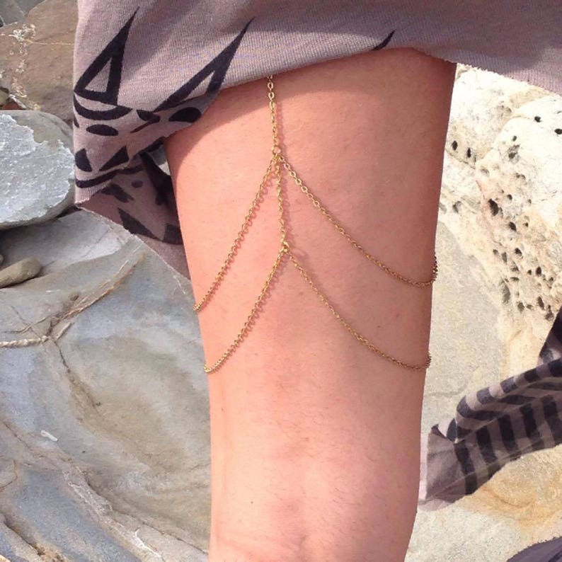Leg Chain Body Jewellery Leg Jewellery Garter Etsy
