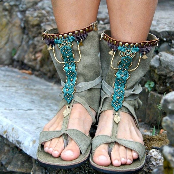 Macrame Sandals - Etsy